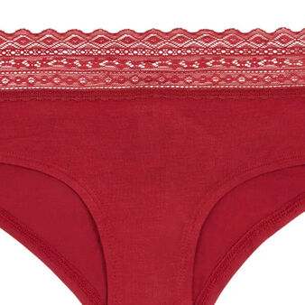 Shorty en coton uni waistiz bordeaux.