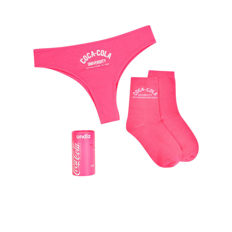 Set culotte + chaussettes coca-cola - rose fluo Set culotte + chaussettes coca-cola - rose fluo;