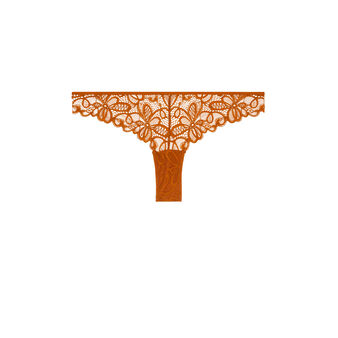 Tanga en dentelle pampiz brique.