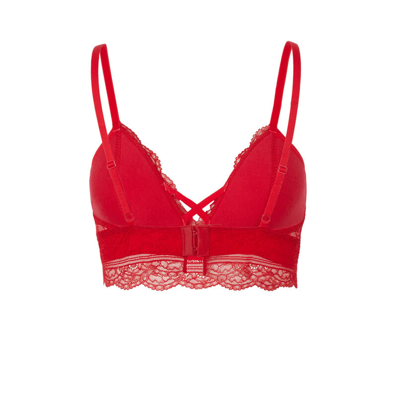 soutien-gorge triangle sans armatures - rouge soutien-gorge triangle sans armatures - rouge;