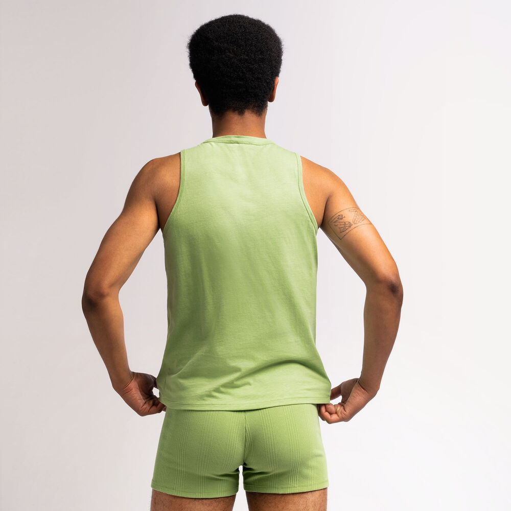 Débardeur unisexe en jersey - vert vert.