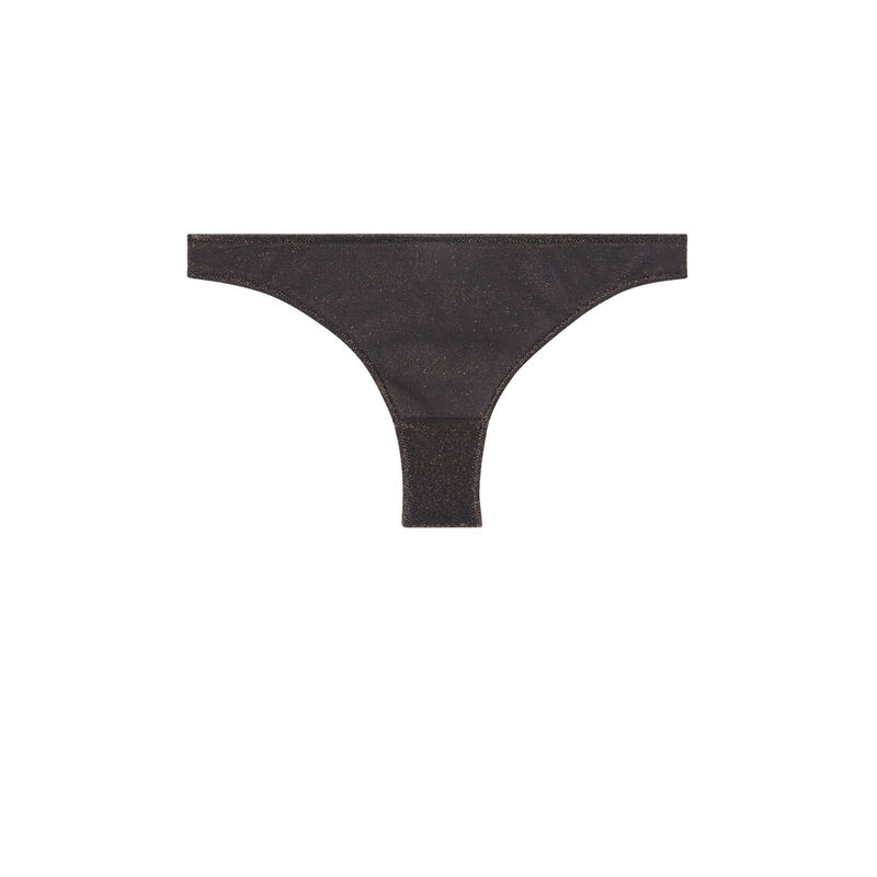 Tanga brillant partiz braiz marron.