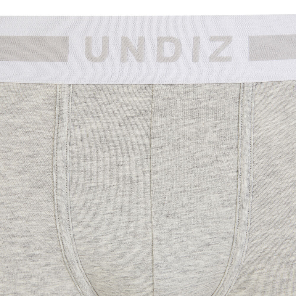 Boxer uni en coton - gris gris.
