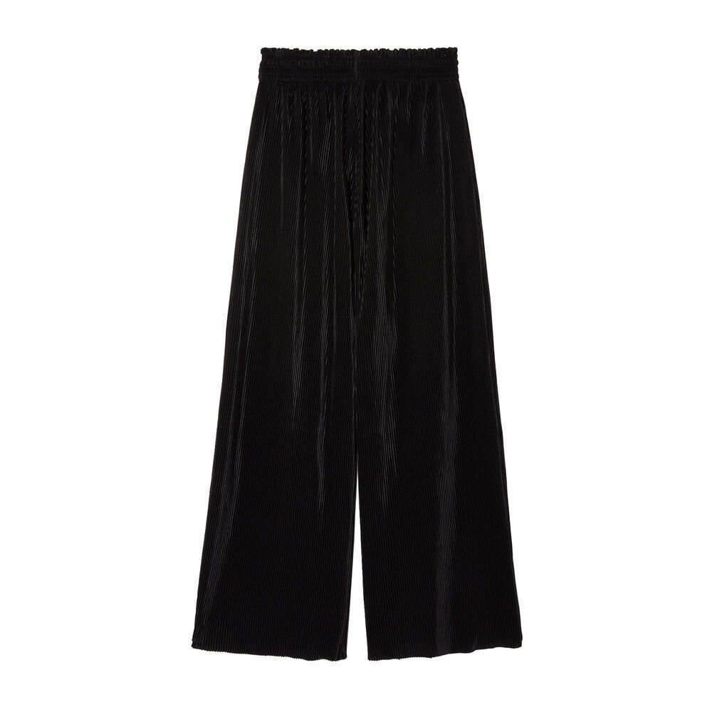 Pantalon plissé à élastique froncé - noir noir.