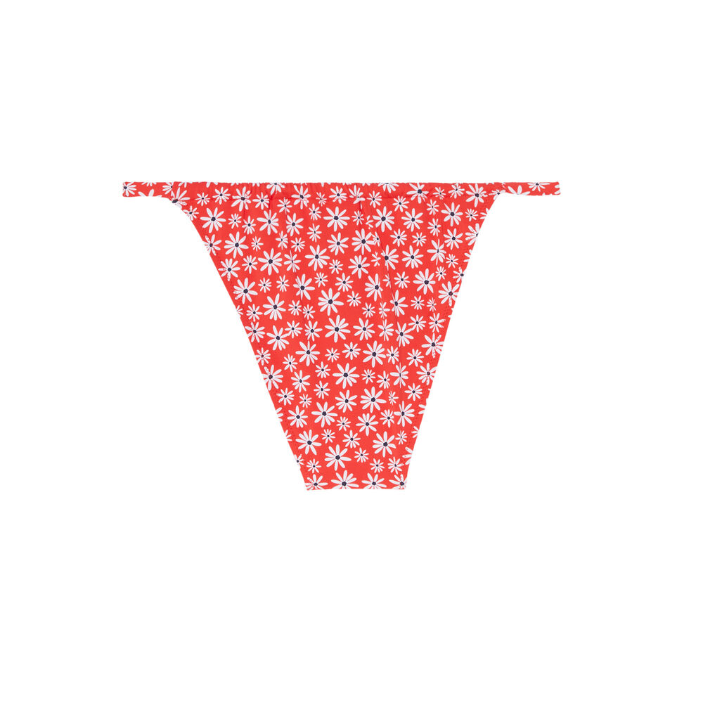 Bas de maillot à motifs fleurs - rouge rouge.