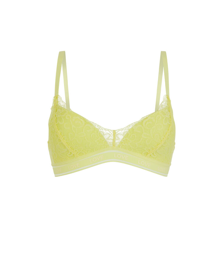 Soutien-gorge brassière sans armatures - jaune jaune.