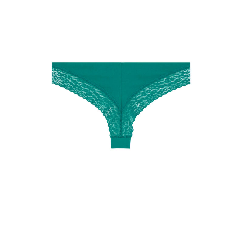 Tanga en coton - bleu canard Tanga en coton - bleu canard;