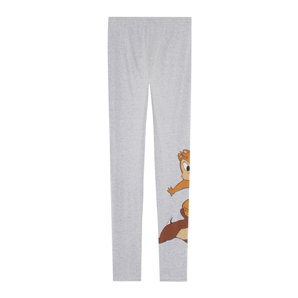 Legging à imprimé tic et tac - gris gris.