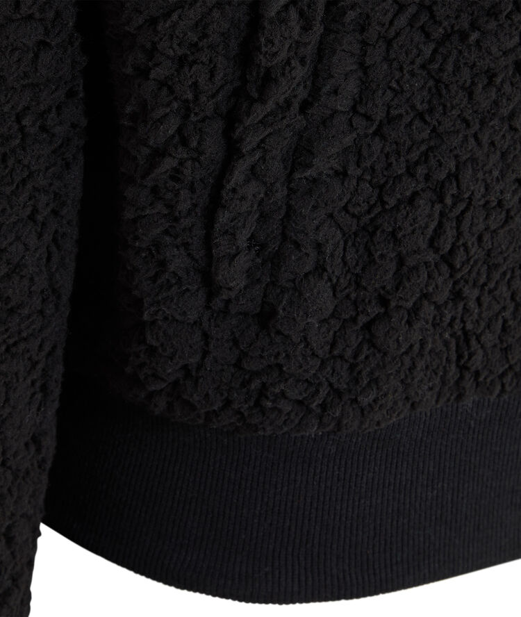 Veste à zip polaire sherpaliz noir.