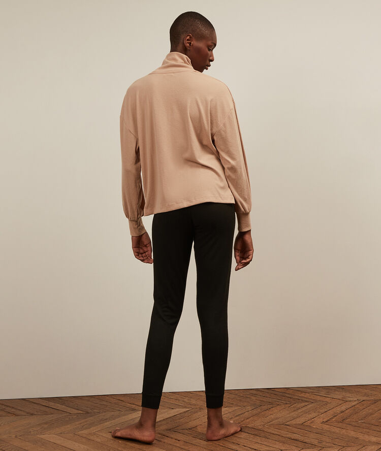 Top col roulé - beige ecru.