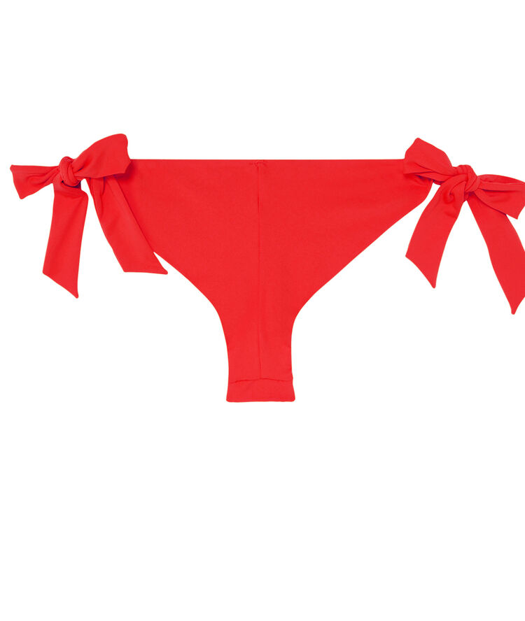 Bas de maillot de bain tanga à nouer - rouge rouge.