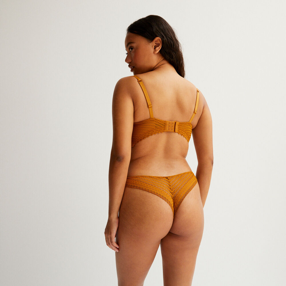 Soutien-gorge ampli aya x undiz détail anneau - caramel marron.