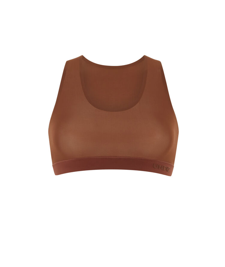 Soutien-gorge brassière sans armature - marron marron.