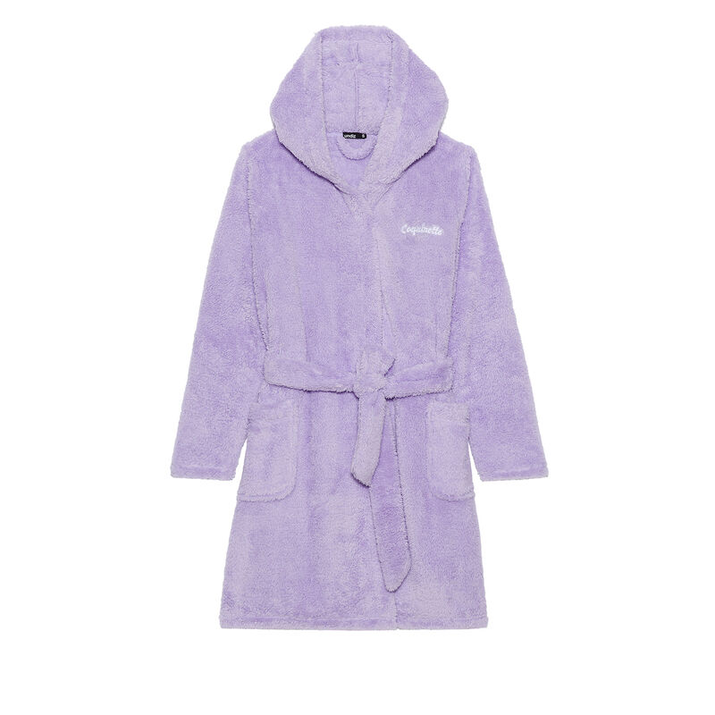 peignoir polaire à message coquinette - violet peignoir polaire à message coquinette - violet;