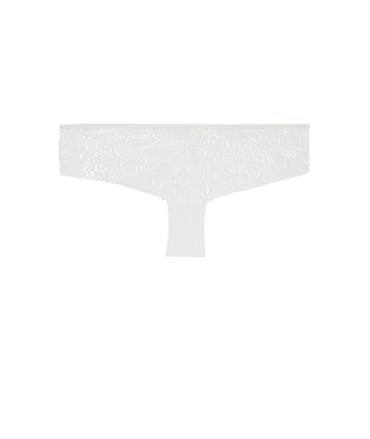Shorty en dentelle détail bijou ethnobiz blanc.