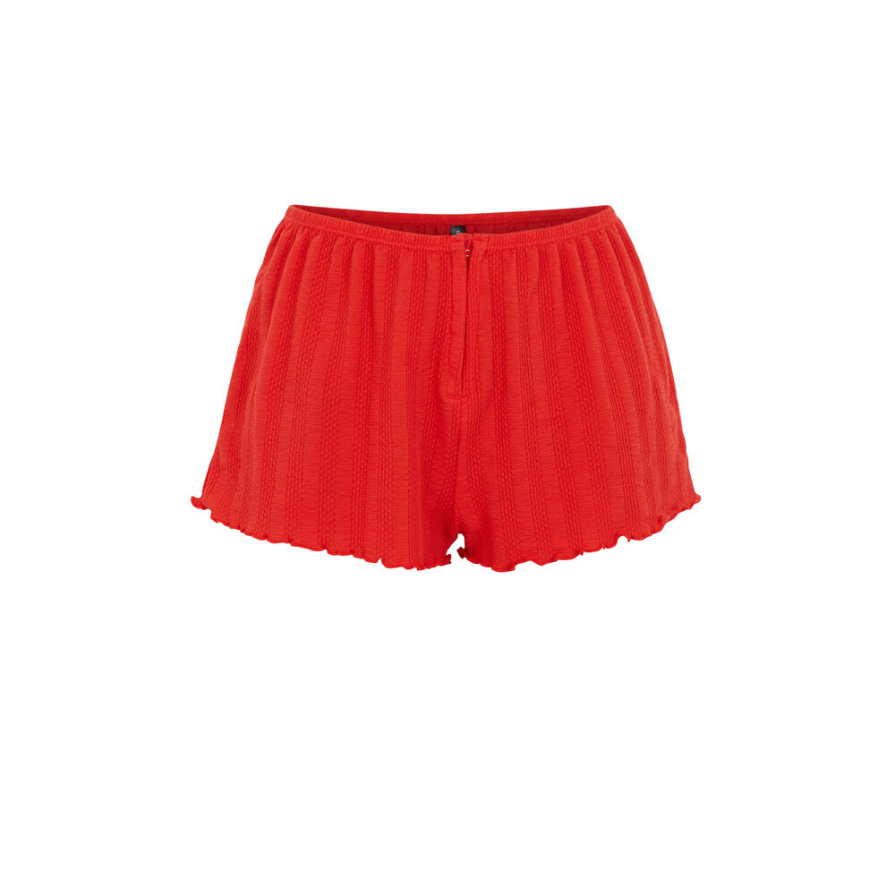 Short élastique à la taille - rouge rouge.