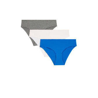 Lot de 3 shorty en coton uni clincotoniz.