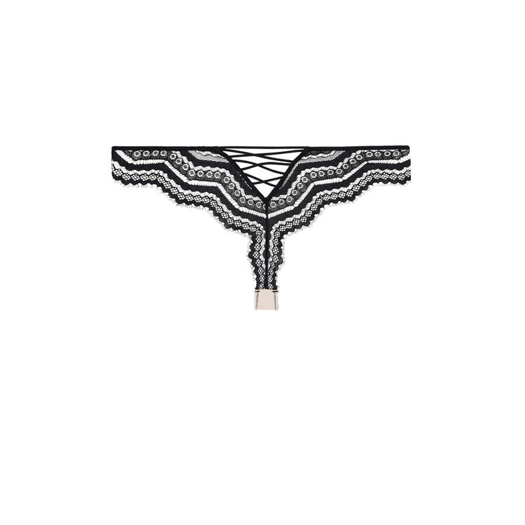 Tanga micro/dentelle pushwaviz vanille.