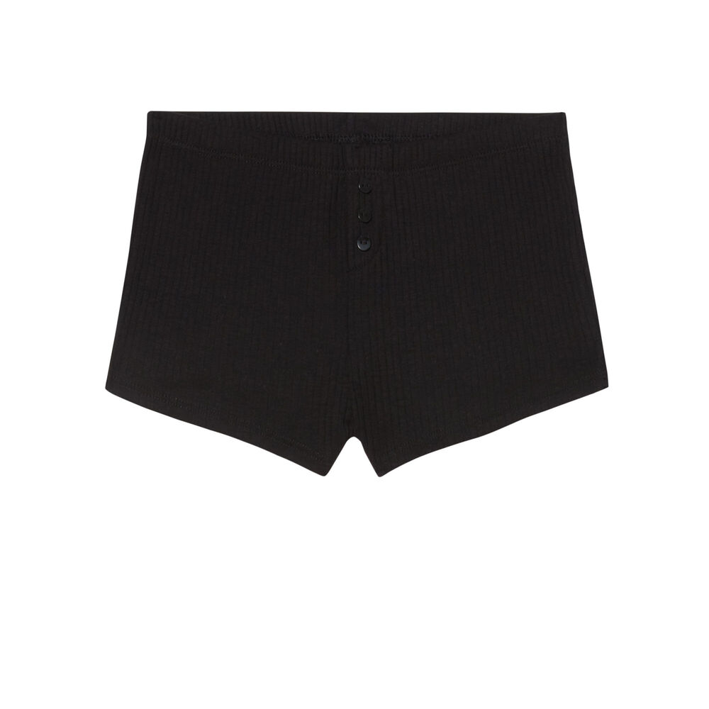 Short court uni - noir noir.