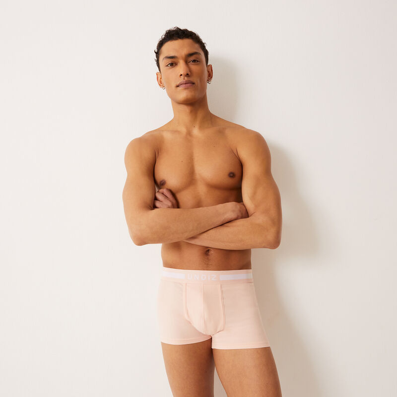 boxer uni en coton - rose boxer uni en coton - rose;