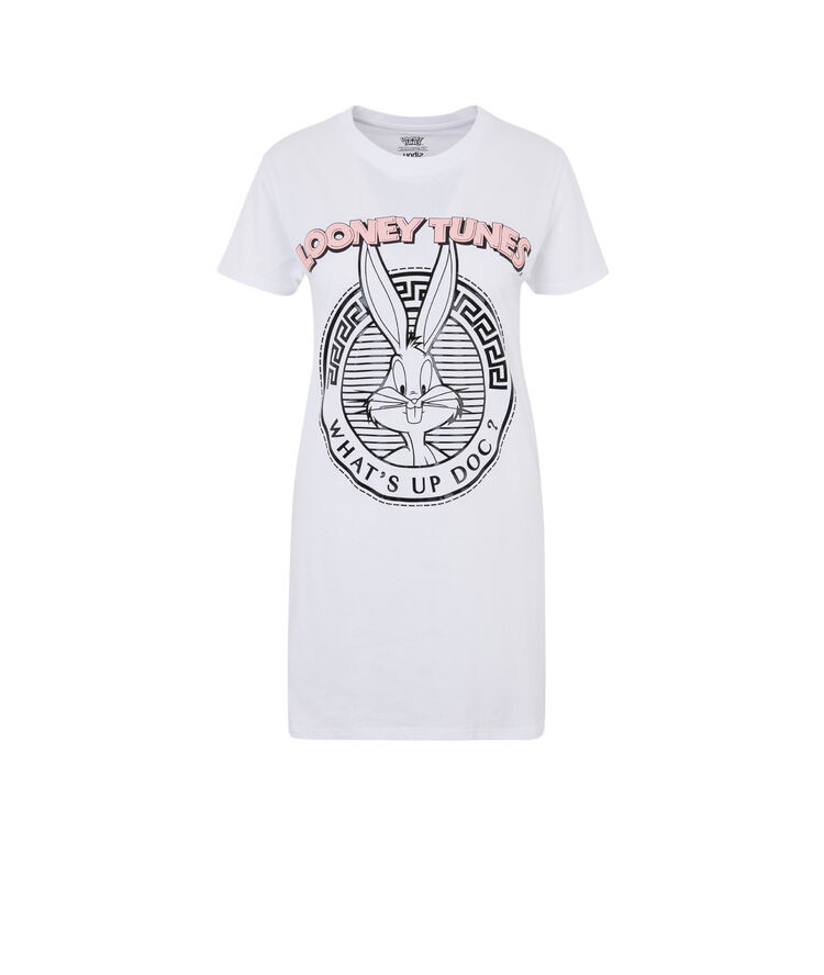 Top à manches courtes licence looney tunes bunblutiz blanc.