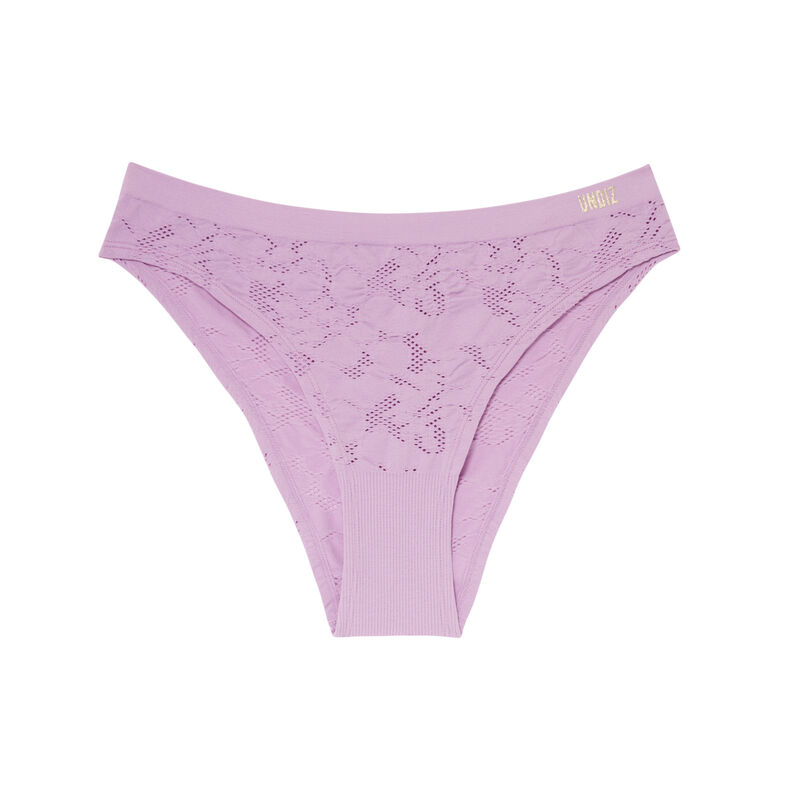 culotte taille haute effet jacquard - lilas culotte taille haute effet jacquard - lilas;