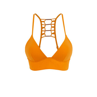 Haut de maillot de bain triangle orange afrotubiz orange.