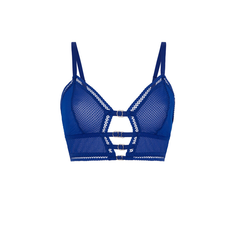 Soutien-gorge triangle en résille - bleu roi Soutien-gorge triangle en résille - bleu roi;