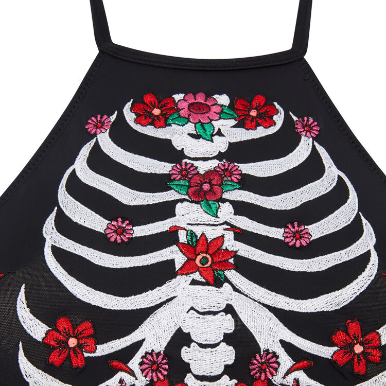 Brassière noire squelettiz Brassière noire squelettiz;