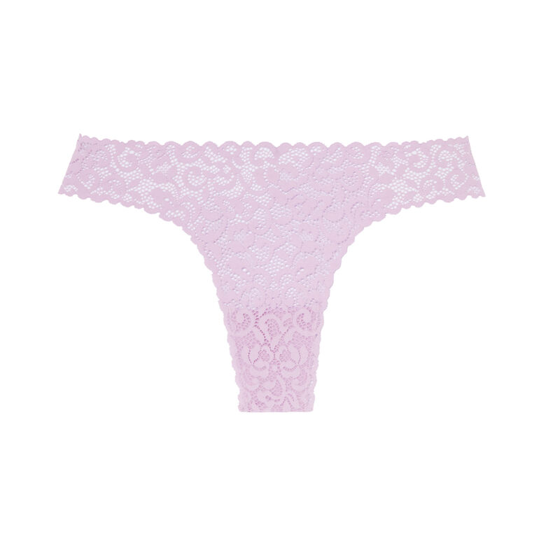 tanga à dentelle fine - lilas tanga à dentelle fine - lilas;