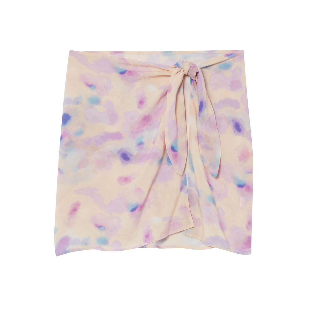 Paréo court tie and dye pastel x romy - multicolore multicolore.
