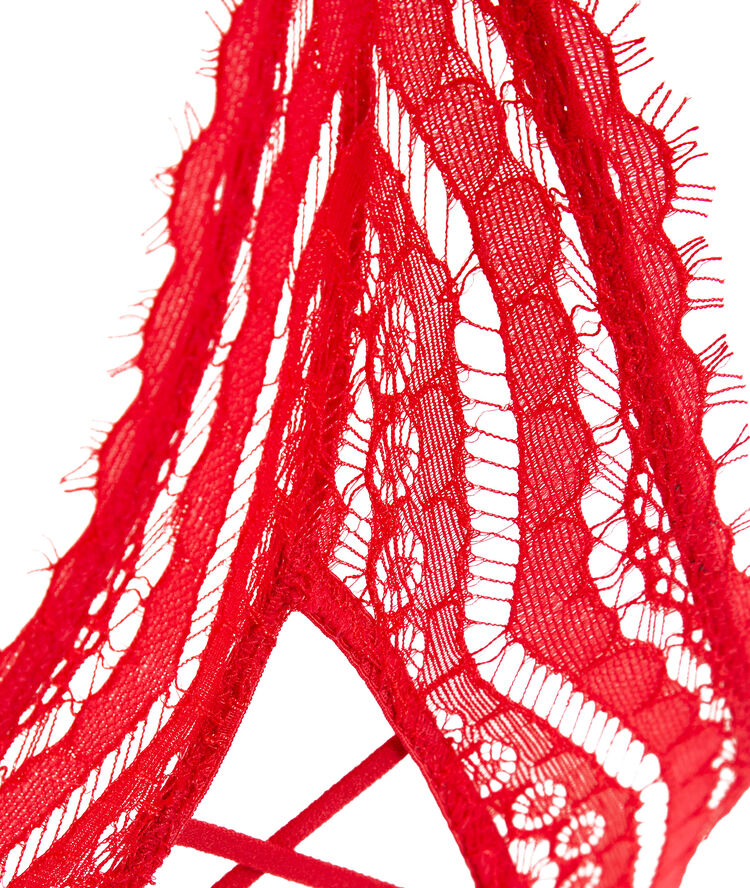 Soutien-gorge push dos travaillé pushwaviz rouge.