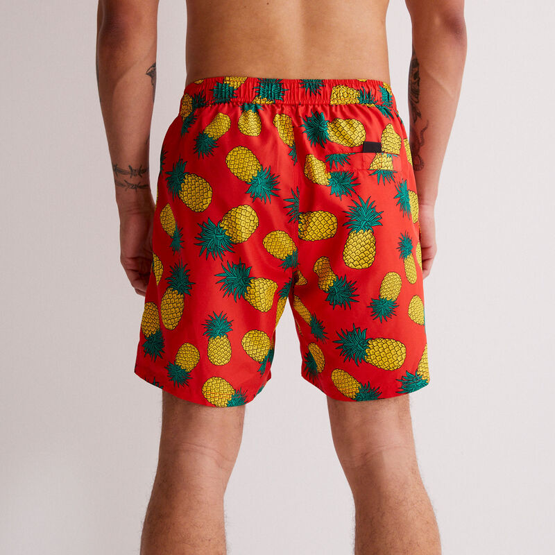 short de bain imprimé ananas - rouge short de bain imprimé ananas - rouge;