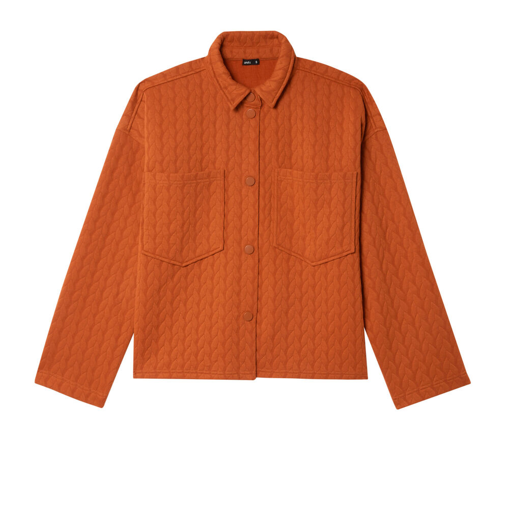 Veste à pressions et poches plaquées - camel marron.