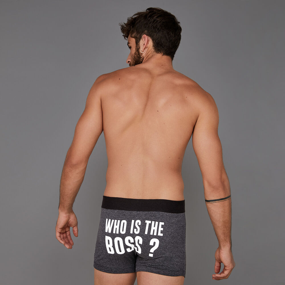 Boxer gris thebossiz gris foncé.