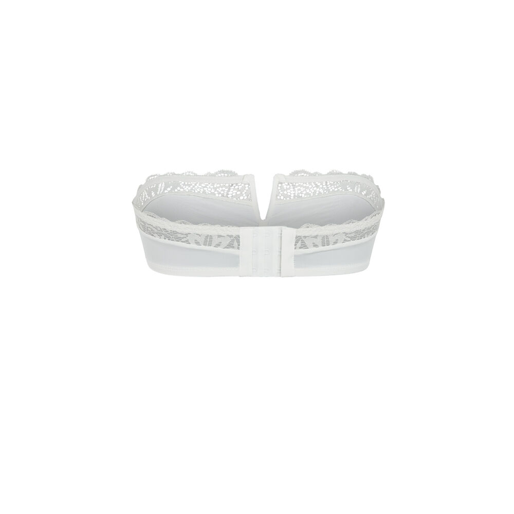 Soutien-gorge bandeau - blanc blanc.