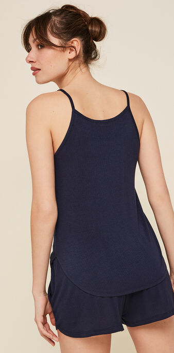 Top bleu marine debfluidiz bleu.