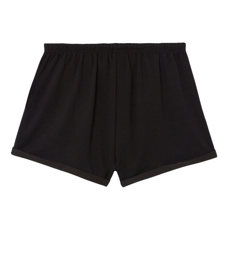 Short uni en molleton - noir noir.
