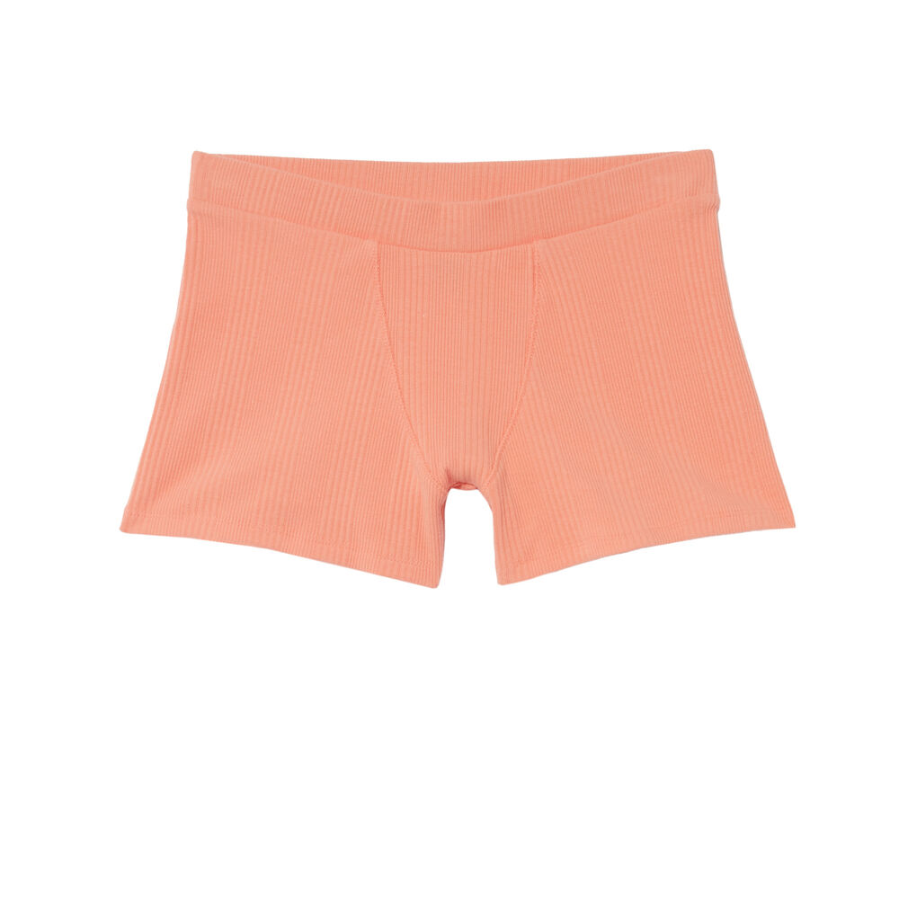 Short unisexe en jersey uni - pêche orange.