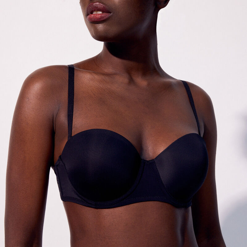 soutien-gorge bandeau en micro - noir soutien-gorge bandeau en micro - noir;