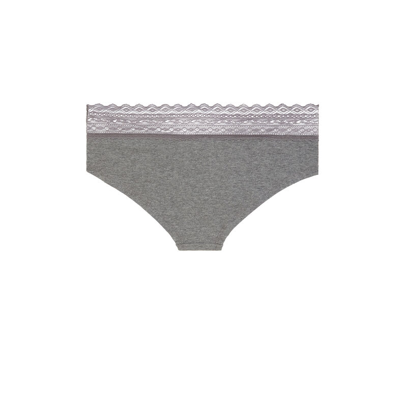 Shorty en coton uni - gris Shorty en coton uni - gris;