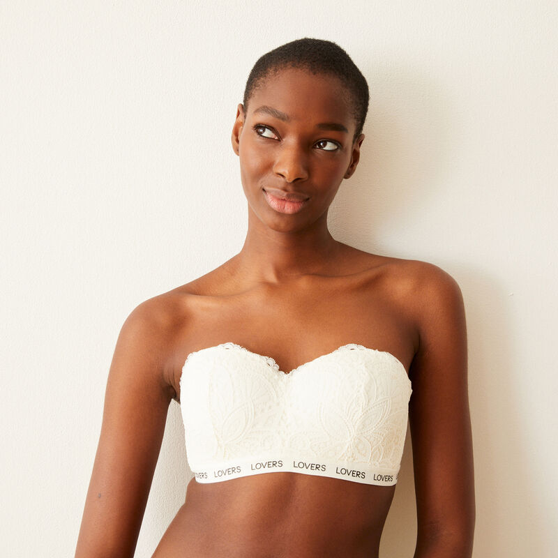 Soutien-gorge bandeau ampli - blanc Soutien-gorge bandeau ampli - blanc;