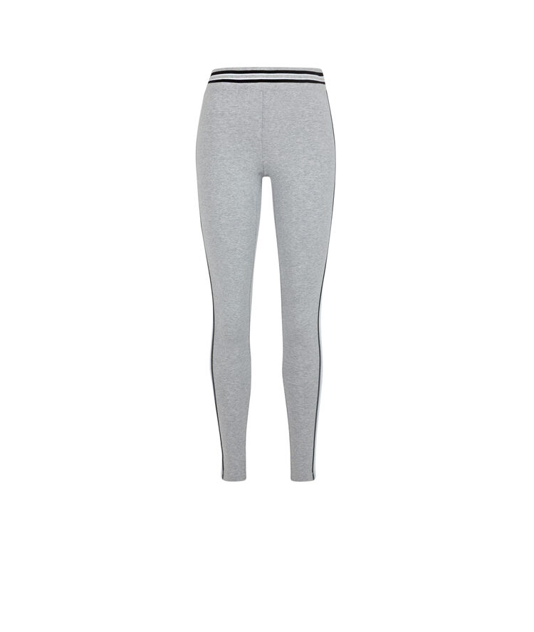 Legging jersey bandes côtés cooleggiz gris.