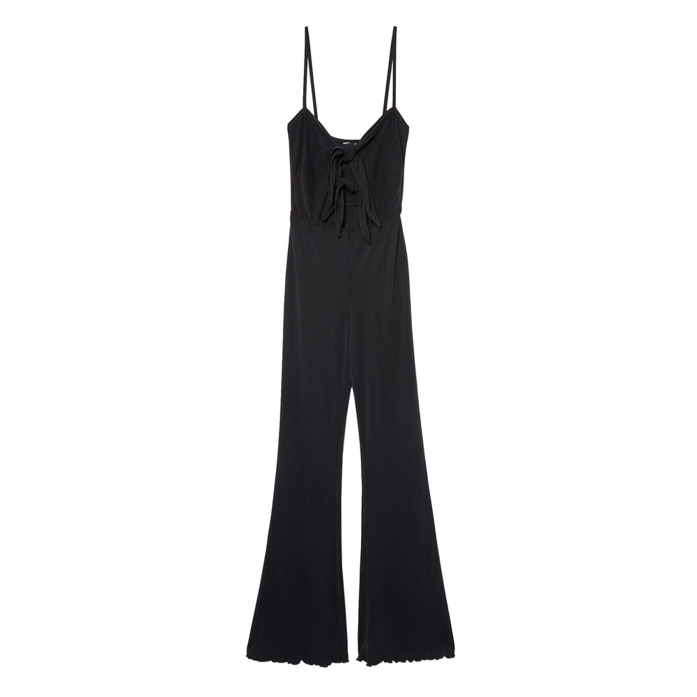 Combi pantalon à détails noeuds - noir noir.