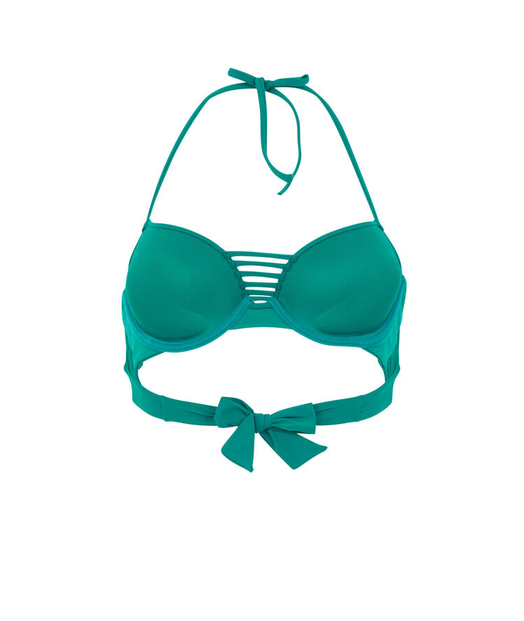 Haut de maillot de bain push-up - vert vert.