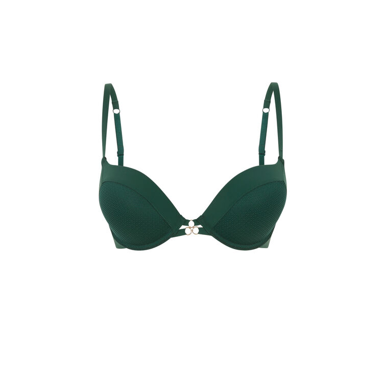 Soutien-gorge ultrapush en tulle appeliz vert.