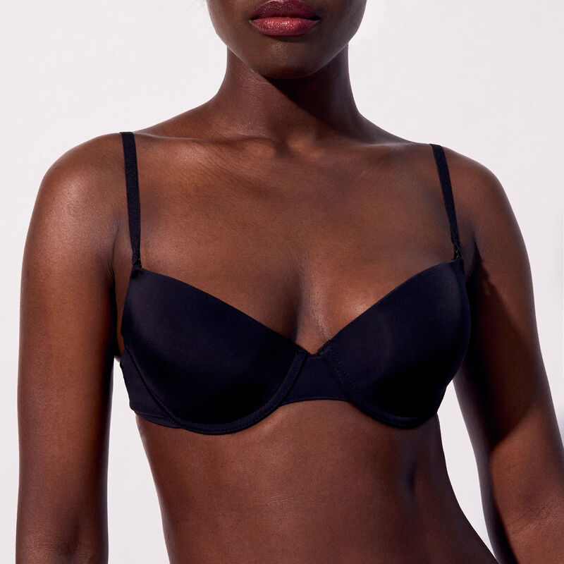 soutien-gorge ampliforme en micro - noir soutien-gorge ampliforme en micro - noir;