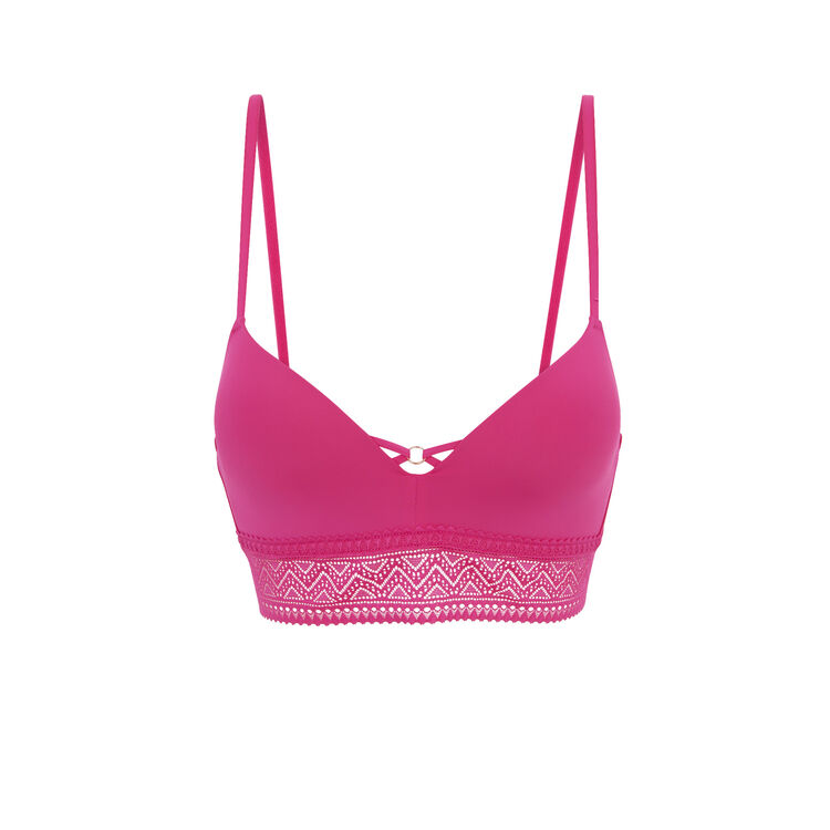 Soutien-gorge ampli micro/dentelle peachiliz fushia.