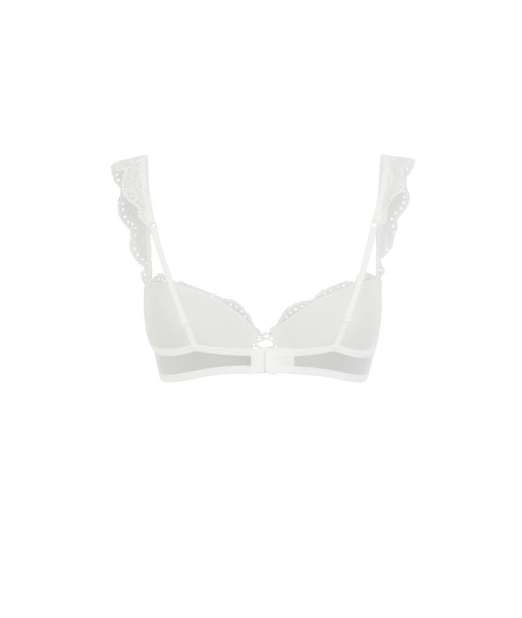 Soutien-gorge ampli détail broderie - blanc blanc.
