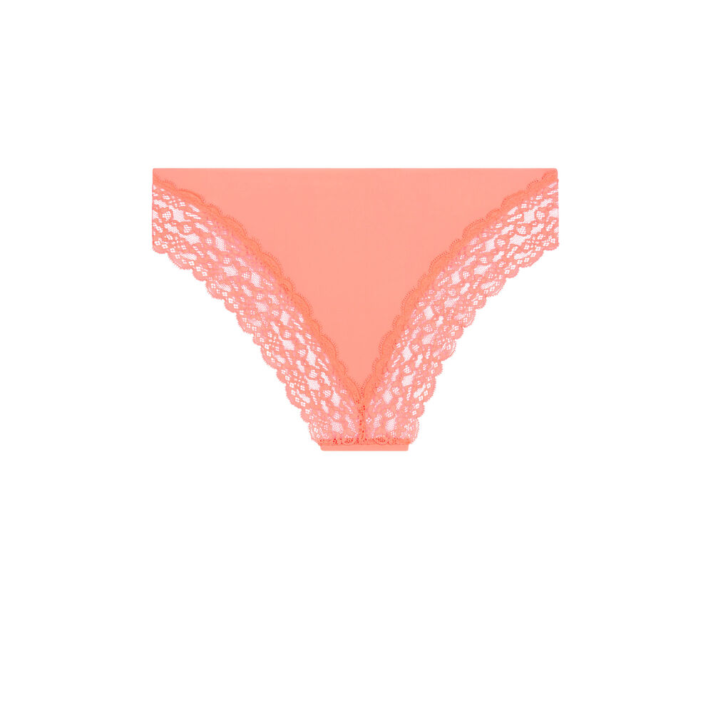 Shorty uni en micro - corail corail.